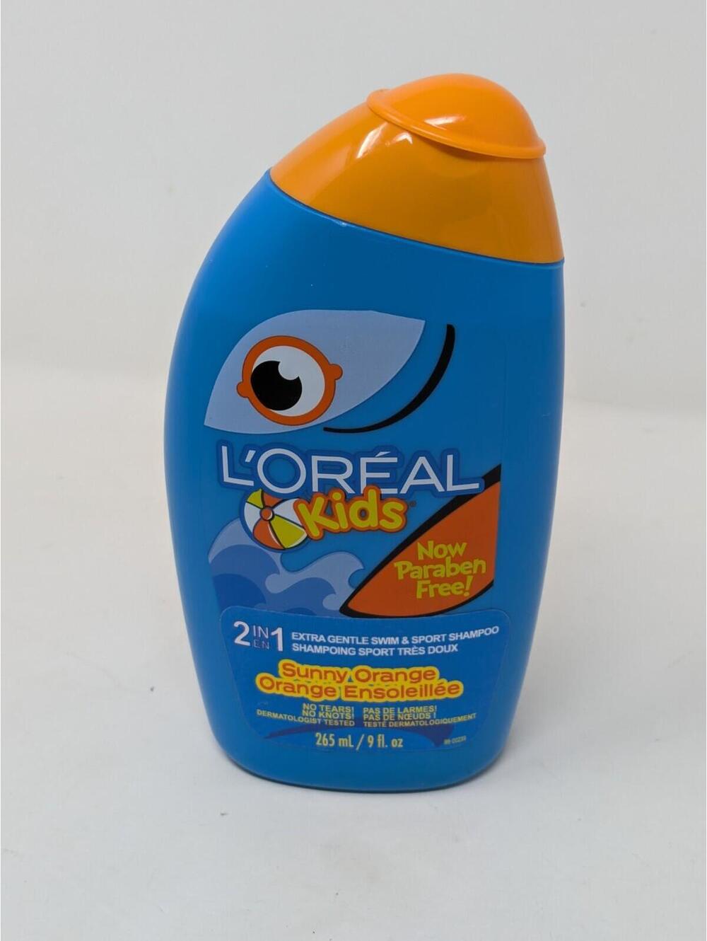 L'Oreal Kids 2 In 1 Shampoo Extra Gentle Swim & Sport Sunny Orange 9oz-New